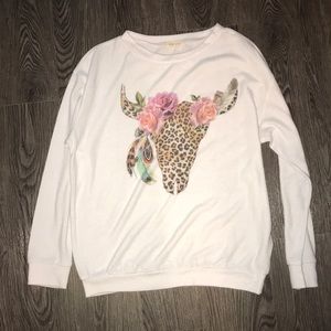 Cow skull sweater